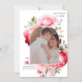 Floral Boho Save the Date Invitations  Magneteinladung