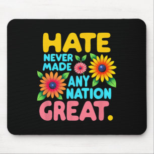 Floral Boho Stil Hass nie machte irgendeine Nation Mousepad