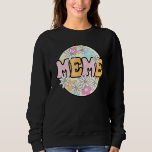 Floral Boho Style Meme Best Meme Jeden Muttertag Sweatshirt