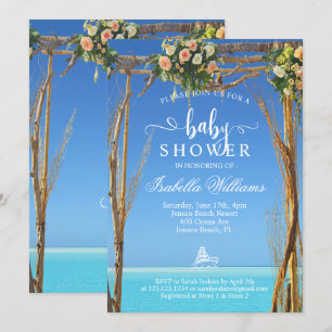 Floral Boho Summer Beach Gate Baby Dusche Einladung