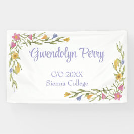 Floral Boho Uni-Abschluß Party Banner