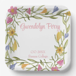 Floral Boho Uni-Abschluß Party Pappteller