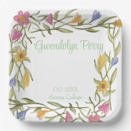 Floral Boho Uni-Abschluß Party Pappteller