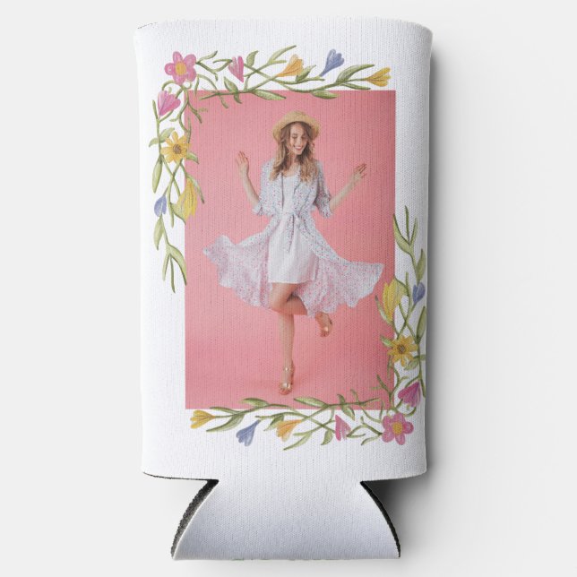 Floral Boho Uni-Abschluß Party Selters Dosenkühler (Vorderseite)