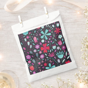 Floral Boho Watercolor Dark Geschenktütchen