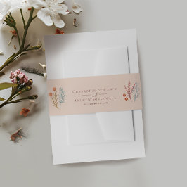 Floral Boho Wildblume Wedding Einladungsbanderole