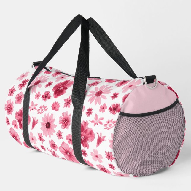 Floral bolsa de deporte duffle bag (Rechte Ecke)