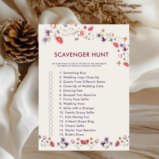 Floral Book Bridal Shower Scavenger Hunt Game  (Von Creator hochgeladen)