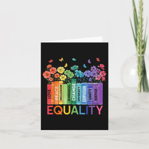 Floral Book Equality Human Rights, Social Justice Karte