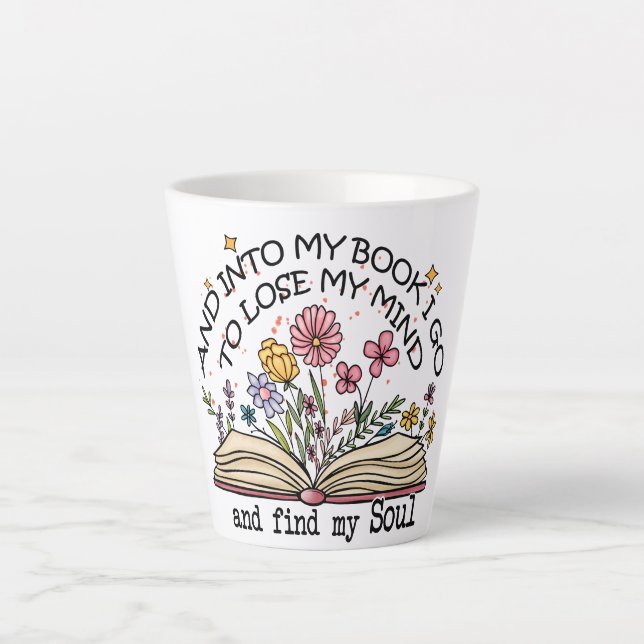 Floral Book Lover Milchtasse (Vorderseite)