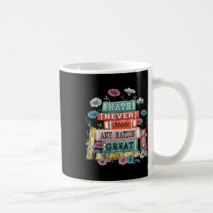 Floral Books Blume gegen Trump-Demokratische Präsi Kaffeetasse