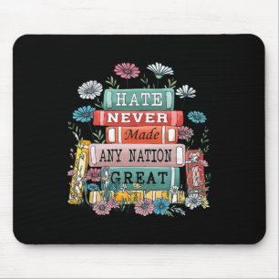 Floral Books Blume gegen Trump-Demokratische Präsi Mousepad