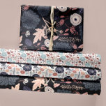 Floral Botanicals Trio Entdeckungsreise Geschenk Geschenkpapier Set<br><div class="desc">Botanisches,  florales Trio druckt in schwarz,  blau,  rosa aus Studio Posies. Diese Muster sind mit geworfenen Blume und Blätter,  Knospen und Blüten versehen.</div>