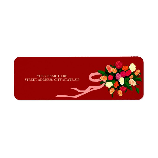 Floral Bouquet Address Mailing Labels (Vorne)
