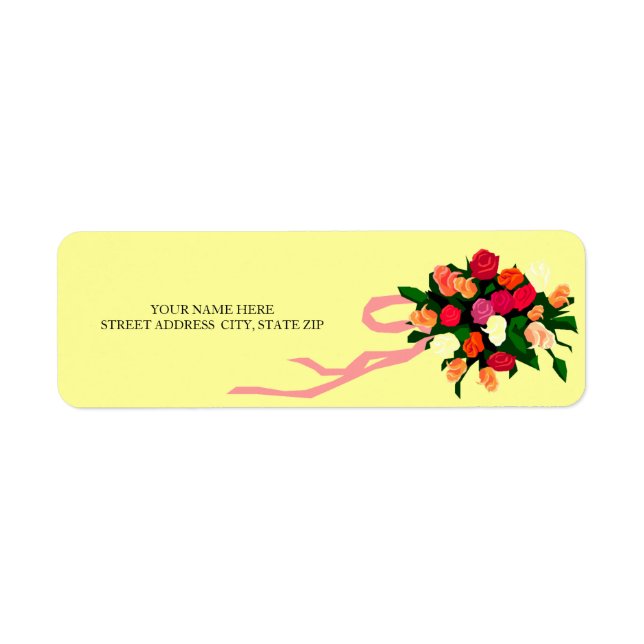 Floral Bouquet Address Mailing Labels (Vorne)