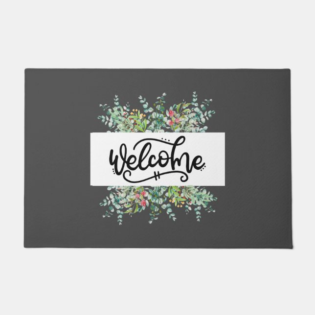 Floral Bouquet Begrüßungsort Fußmatte (Vorderseite)