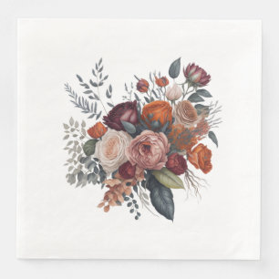 Floral Bouquet Boho Style Blume Artikel 2 Serviette