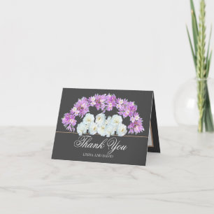 Floral Bouquet Botanische Blume Hochzeit Vielen Da Dankeskarte