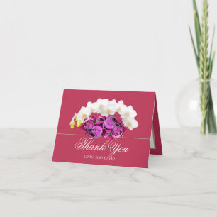 Floral Bouquet Botanische Blume Hochzeit Vielen Da Dankeskarte