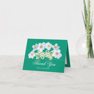 Floral Bouquet Botanische Blume Hochzeit Vielen Da Dankeskarte