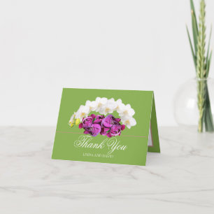 Floral Bouquet Botanische Blume Hochzeit Vielen Da Dankeskarte