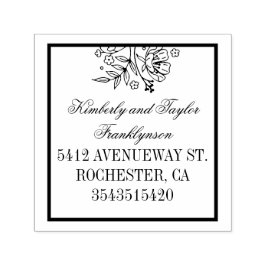 Floral Bouquet Elegante Wedding Permastempel