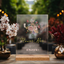 Floral Bouquet Fresh off the Market Flower Bar Acrylschild