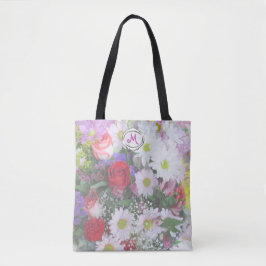 Floral Bouquet Pastell Design Tote Bag