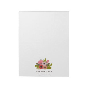 Floral Bouquet Personalisiert Business Notepad Notizblock