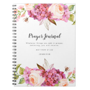 Floral Bouquet Personalisiert Prayer Journal Notizblock