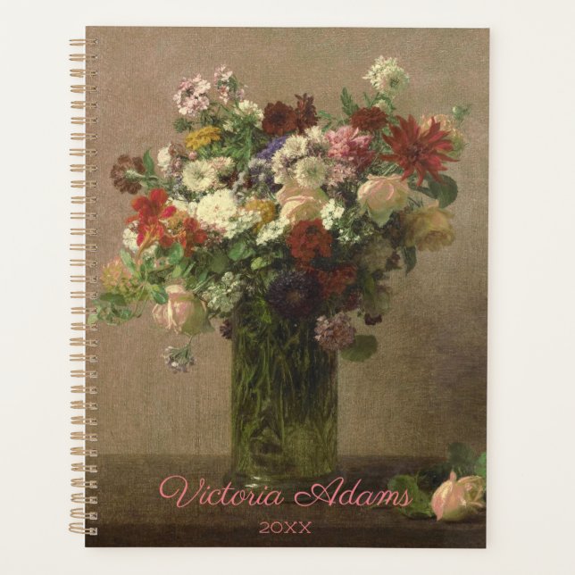 Floral Bouquet - Personalisierte französische Kuns Planer (Vorderseite)