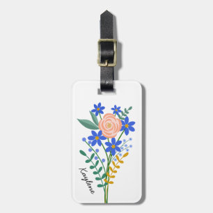 Floral Bouquet Personalisierte Gepäckmarke Gepäckanhänger
