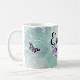 Floral bouquet purple garden kaffeetasse