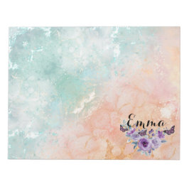 Floral bouquet purple garden notizblock