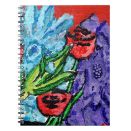 Floral Bouquet Spiral Photo Notebook Notizblock