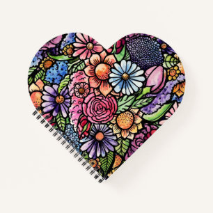 Floral Bouquet Spring Blume Notizbuch