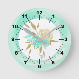 Floral Bouquet Square Wall Clock Runde Wanduhr