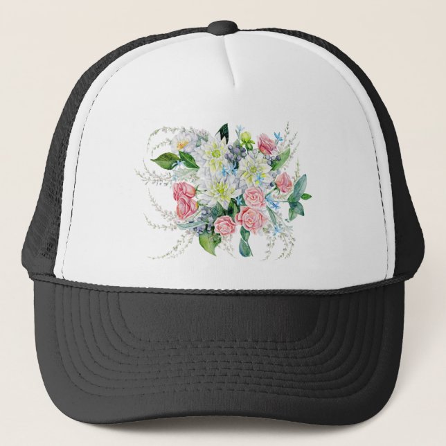 Floral Bouquet Truckerkappe (Vorderseite)