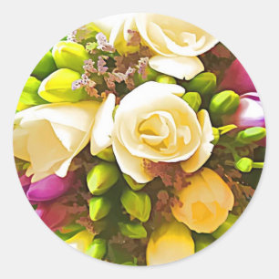 Floral Bouquet Umschlag Aufkleber Stickers