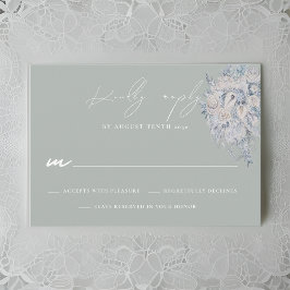Floral Bouquet Wedding RSVP Response Card Karte