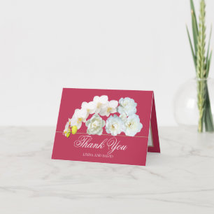Floral Bouquet White Blume Hochzeit Vielen Dank Dankeskarte