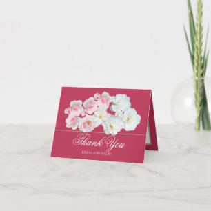 Floral Bouquet White Blume Hochzeit Vielen Dank Dankeskarte