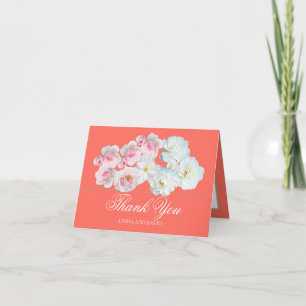 Floral Bouquet White Blume Hochzeit Vielen Dank Dankeskarte