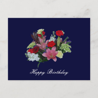 Floral Bouquet zum Geburtstag Postkarte