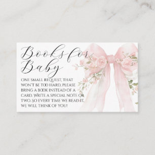 Floral Bow Elegante Flower Girl Babydusche Begleitkarte