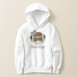 Floral Bow Football Hoodie