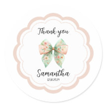Floral Bow Vielen Dank Sticker