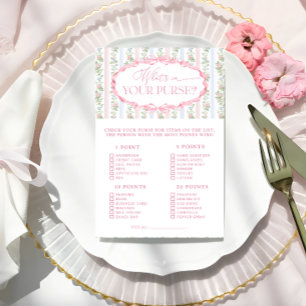 Floral Bow Was in Ihrem Purse Duschspiel