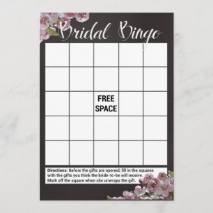 Floral Brautparty Bingo Game Cards Einladung