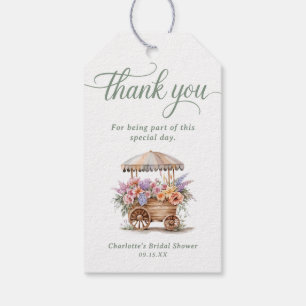 Floral Brautparty Blume Vielen Dank Geschenkanhänger